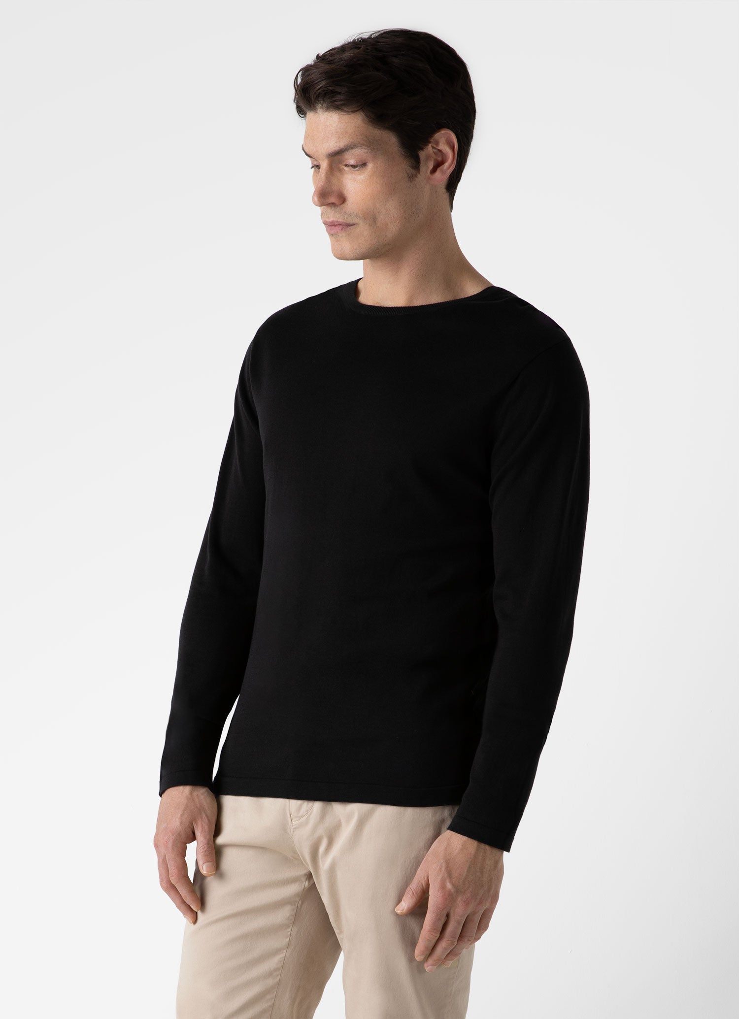 Cotton crew sale neck jumper mens