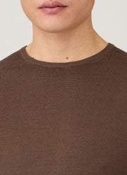 Men's Extra-Fine Merino Crew Neck in Bark