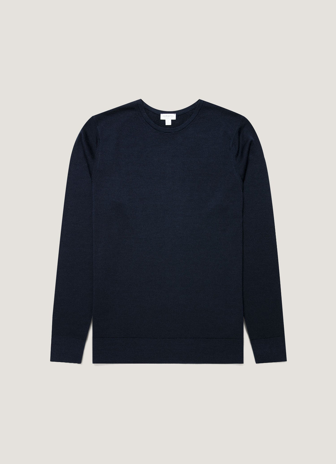 Men's Extra-Fine Merino Crew Neck in Navy