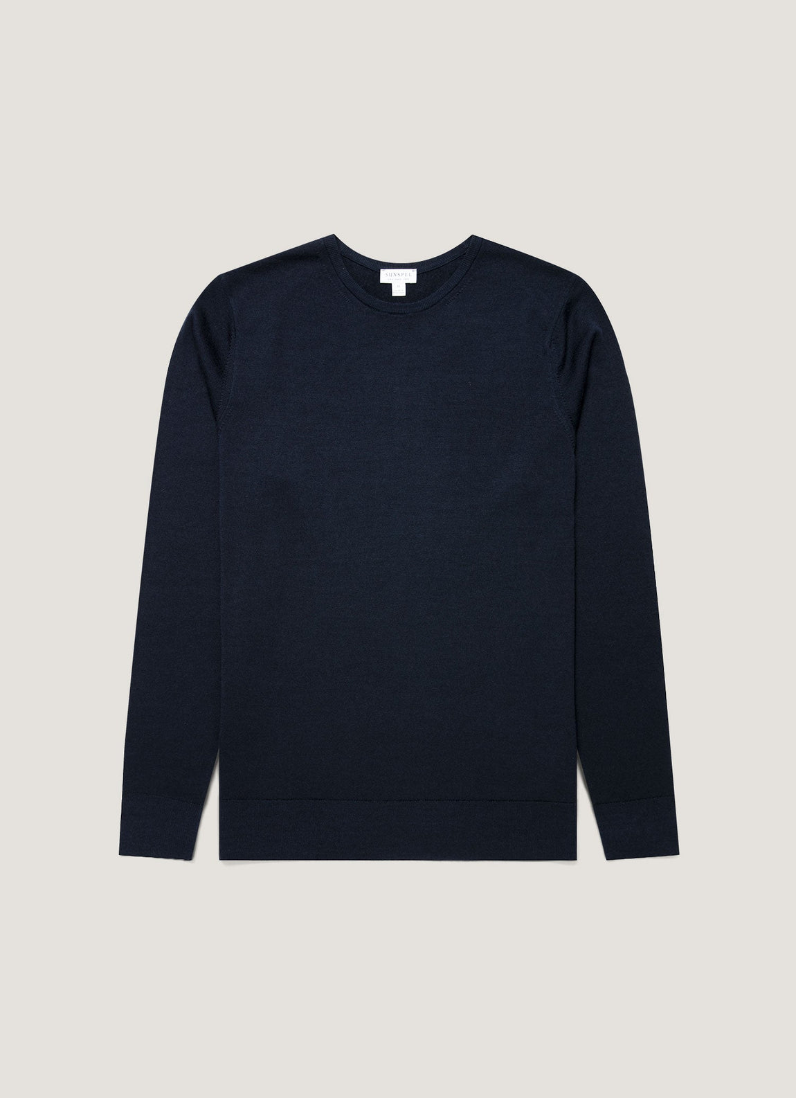 Men's Extra-Fine Merino Crew Neck in Navy