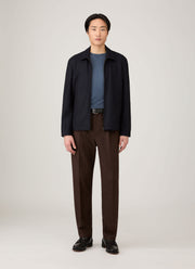 Men's Extra-Fine Merino Crew Neck in Slate Blue