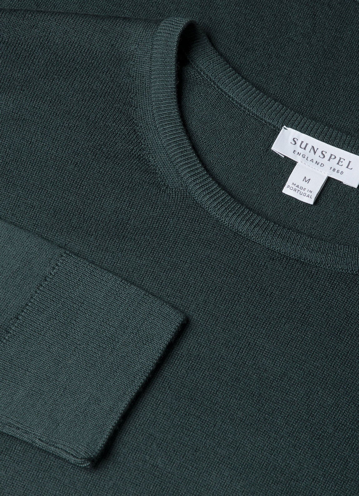 Men's Extra-Fine Merino Crew Neck in Dark Petrol