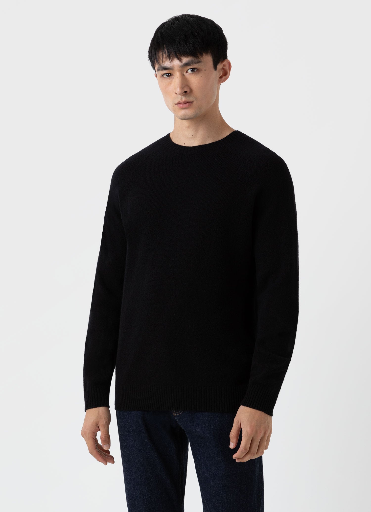 Mens black jumper online crew neck