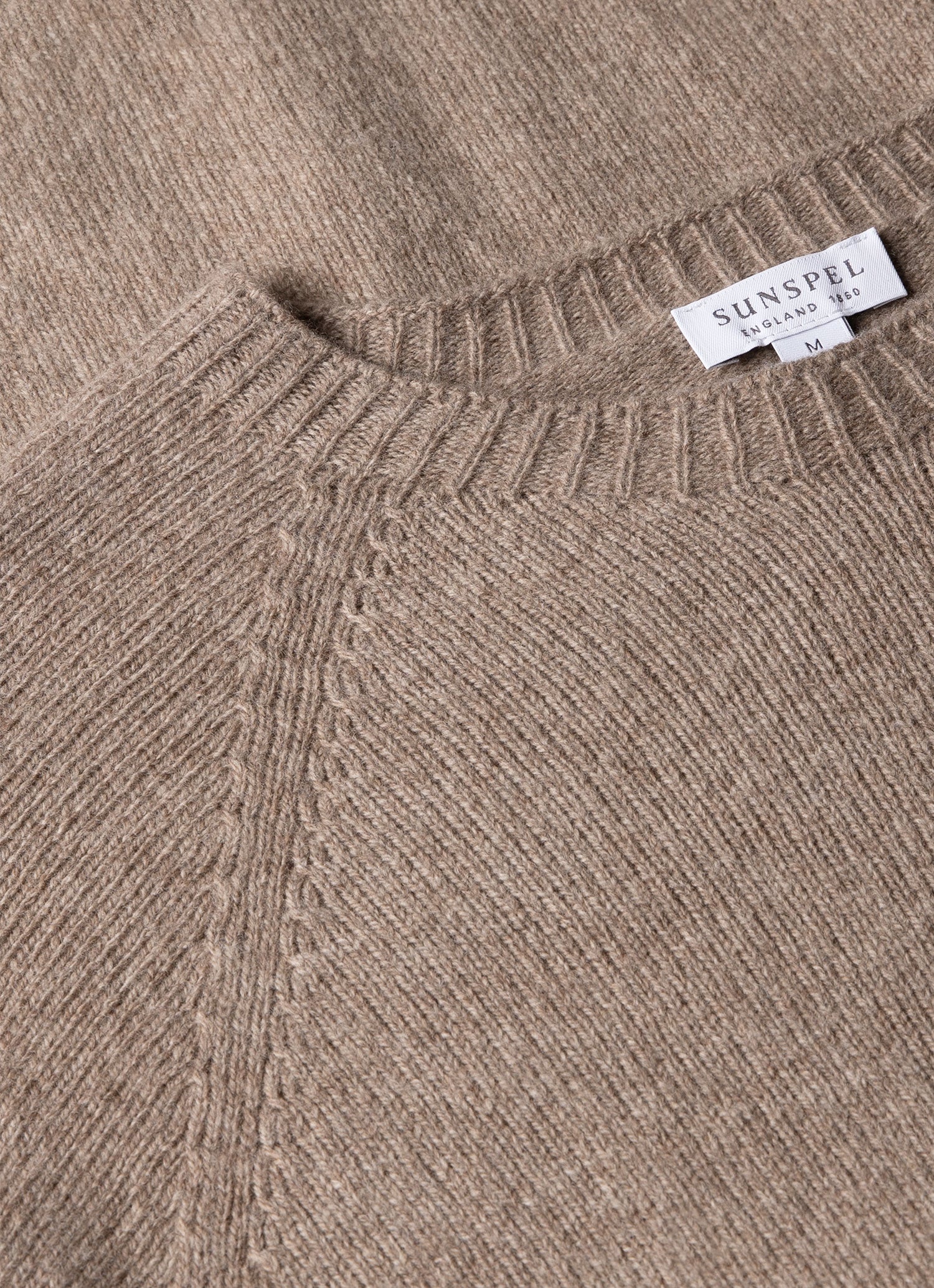 Men's Lambswool Crew Neck Jumper in Sandstone