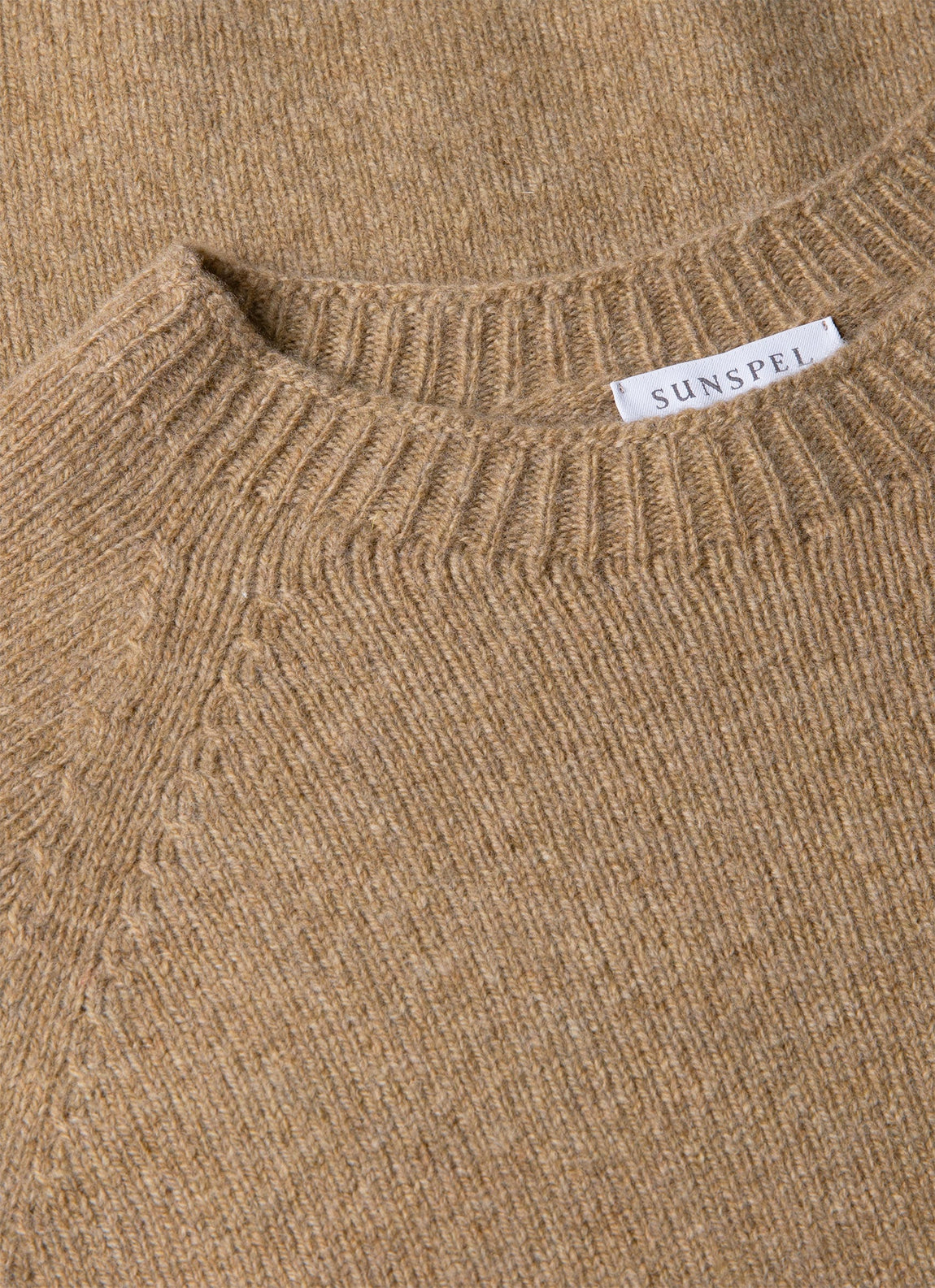 Men's Lambswool Crew Neck Jumper in Sandstone