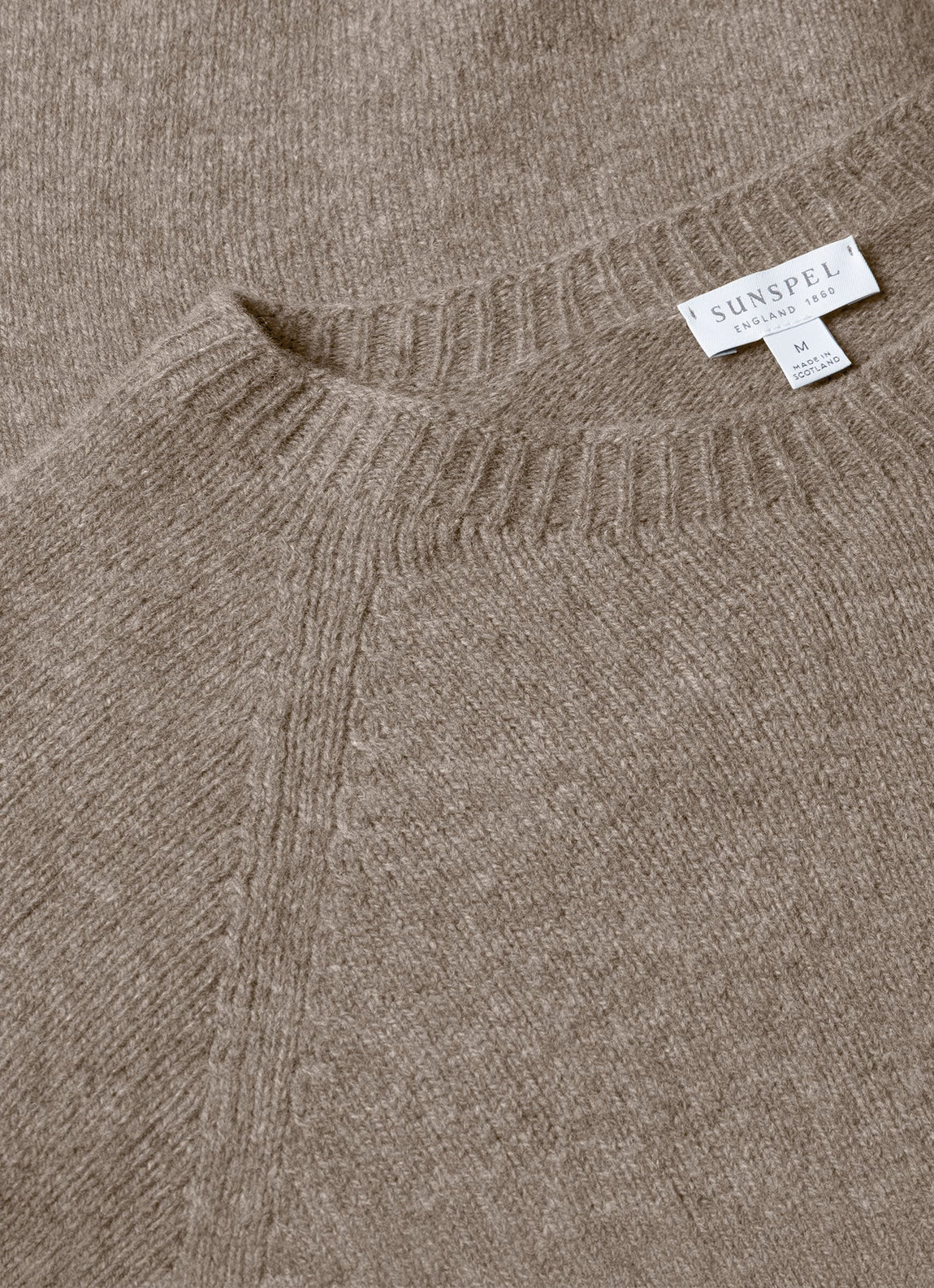 Men's Lambswool Crew Neck Jumper in Bark