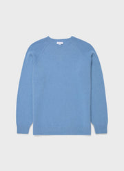 Men's Lambswool Crew Neck Jumper in Cornflower