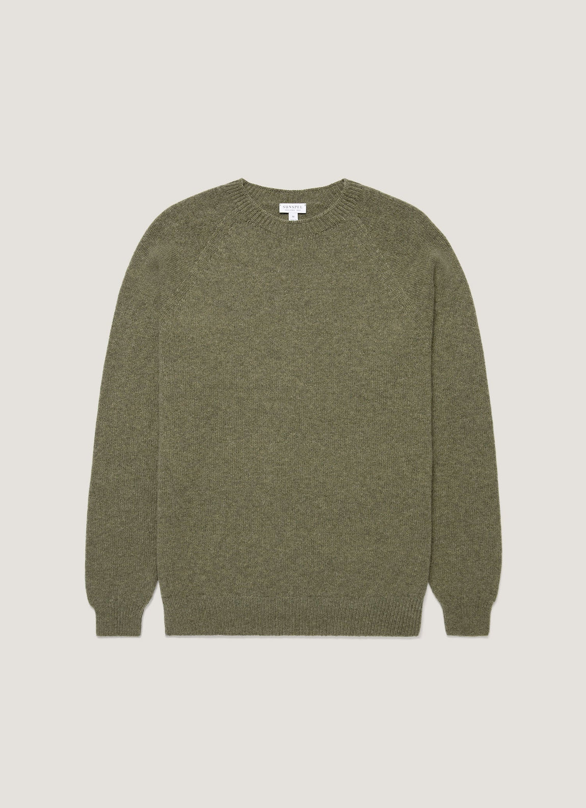 Men's Lambswool Crew Neck Jumper in Sea Moss