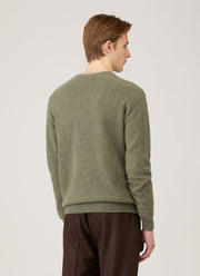 Men's Lambswool Crew Neck Jumper in Sea Moss