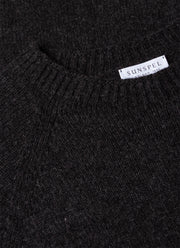 Men's Lambswool Crew Neck Jumper in Charcoal Melange