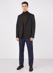 Men's Extra-Fine Merino Roll Neck in Dark Moss