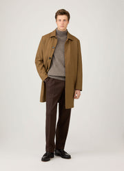 Men's Lambswool Roll Neck in Bark