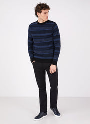 Men's Lambswool Fair Isle Jumper in Navy Fairisle