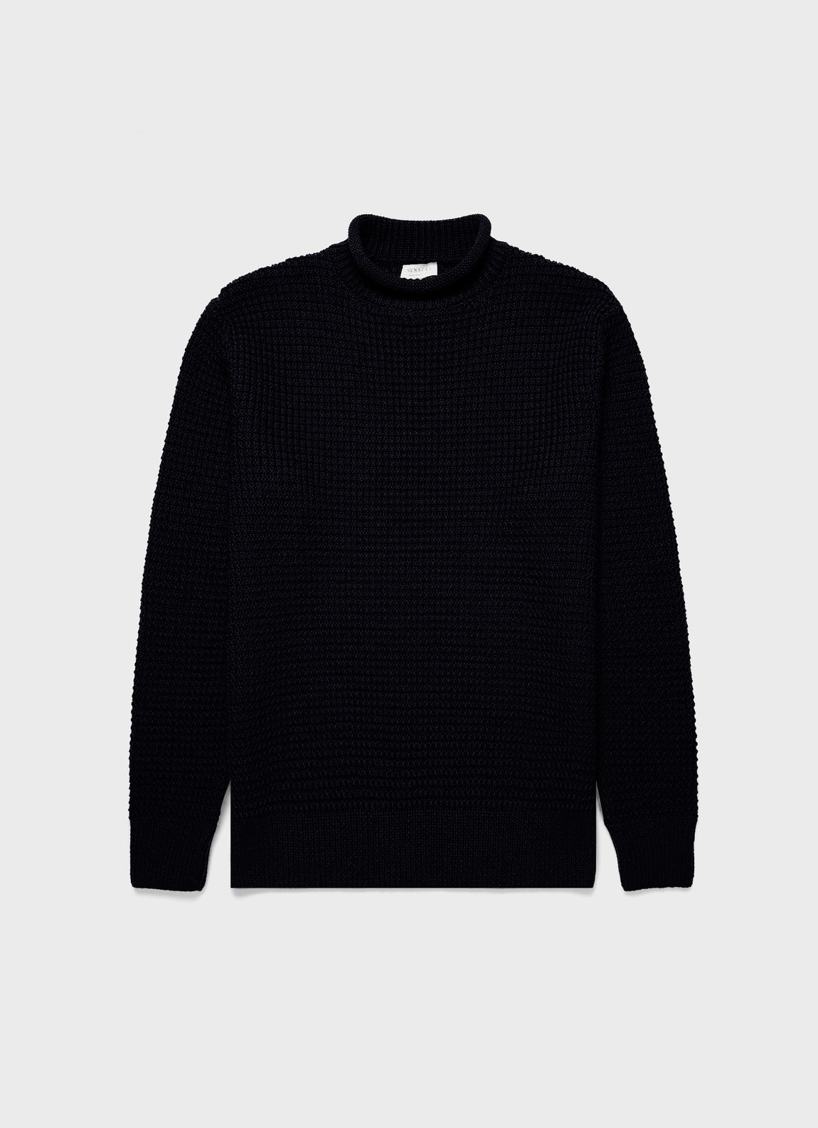 Men's Merino Fisherman Jumper in Navy