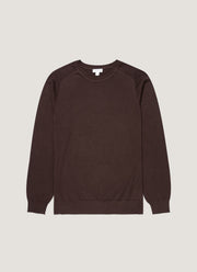 Men's Sea Island Cashmere Crew Neck Jumper in Dark Chocolate