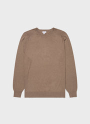 Men's Sea Island Cashmere Crew Neck Jumper in Oat