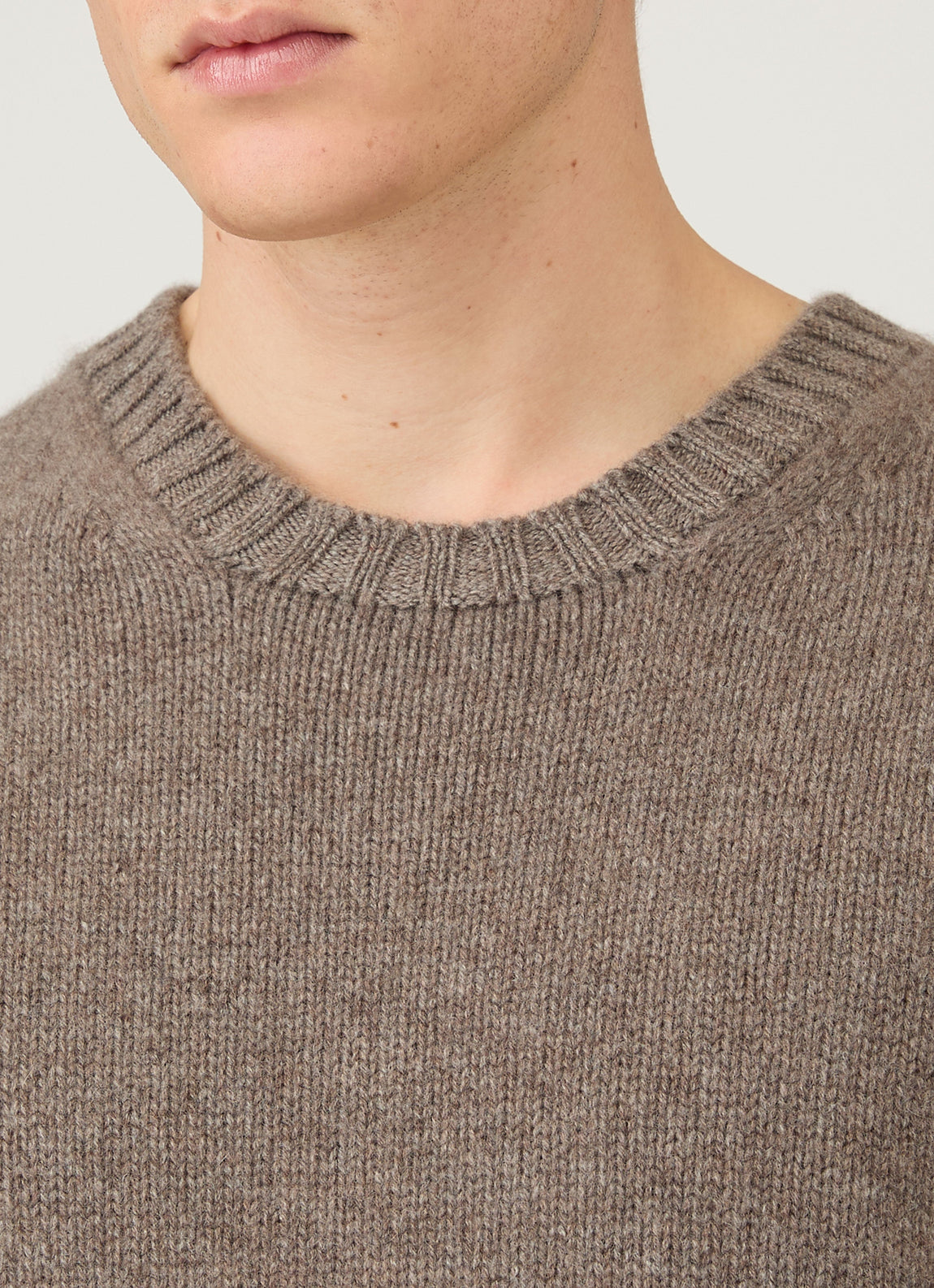 Men's Roxburgh Cashmere Jumper in Bark