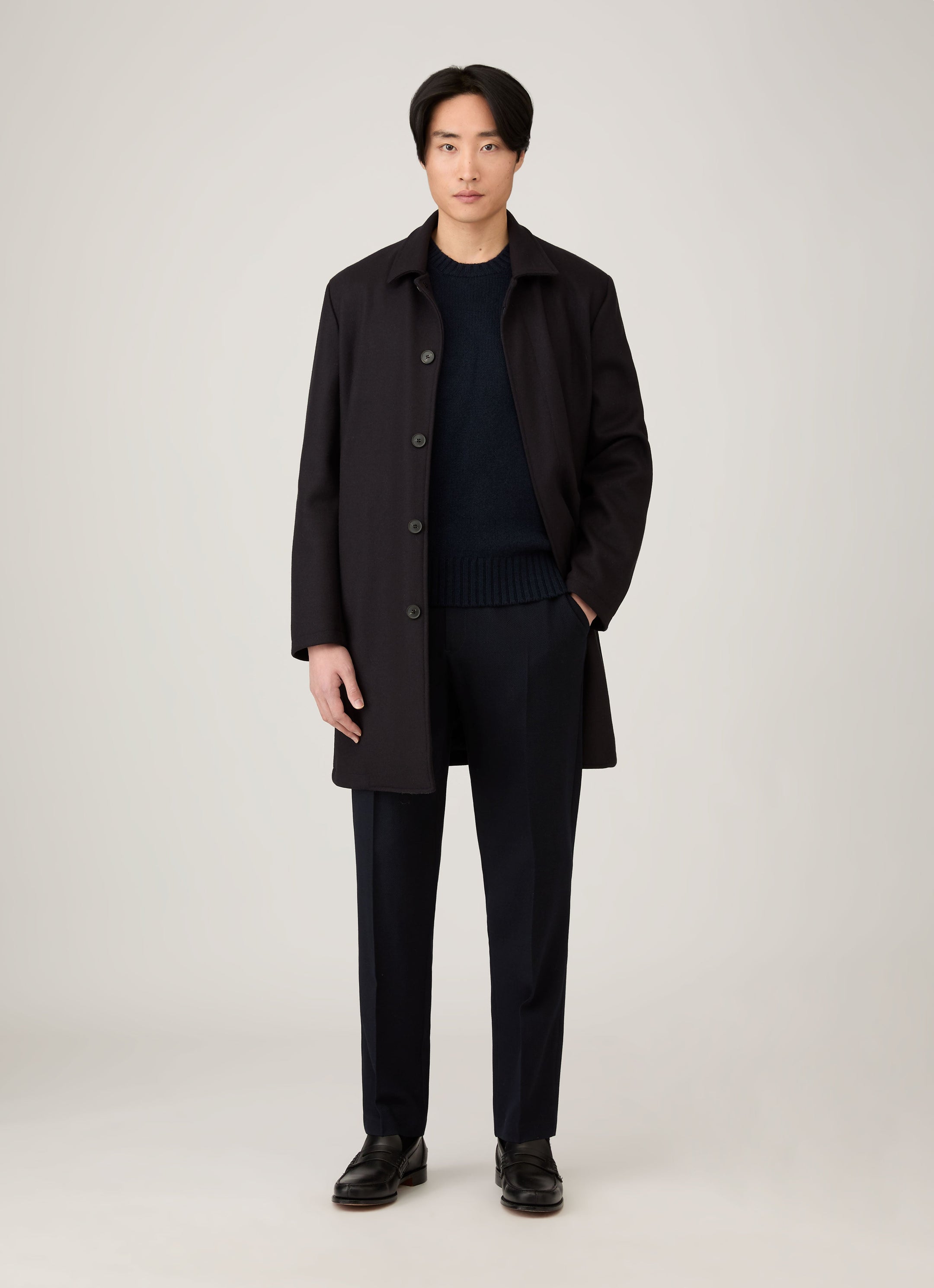Men's Roxburgh Cashmere Jumper in Navy