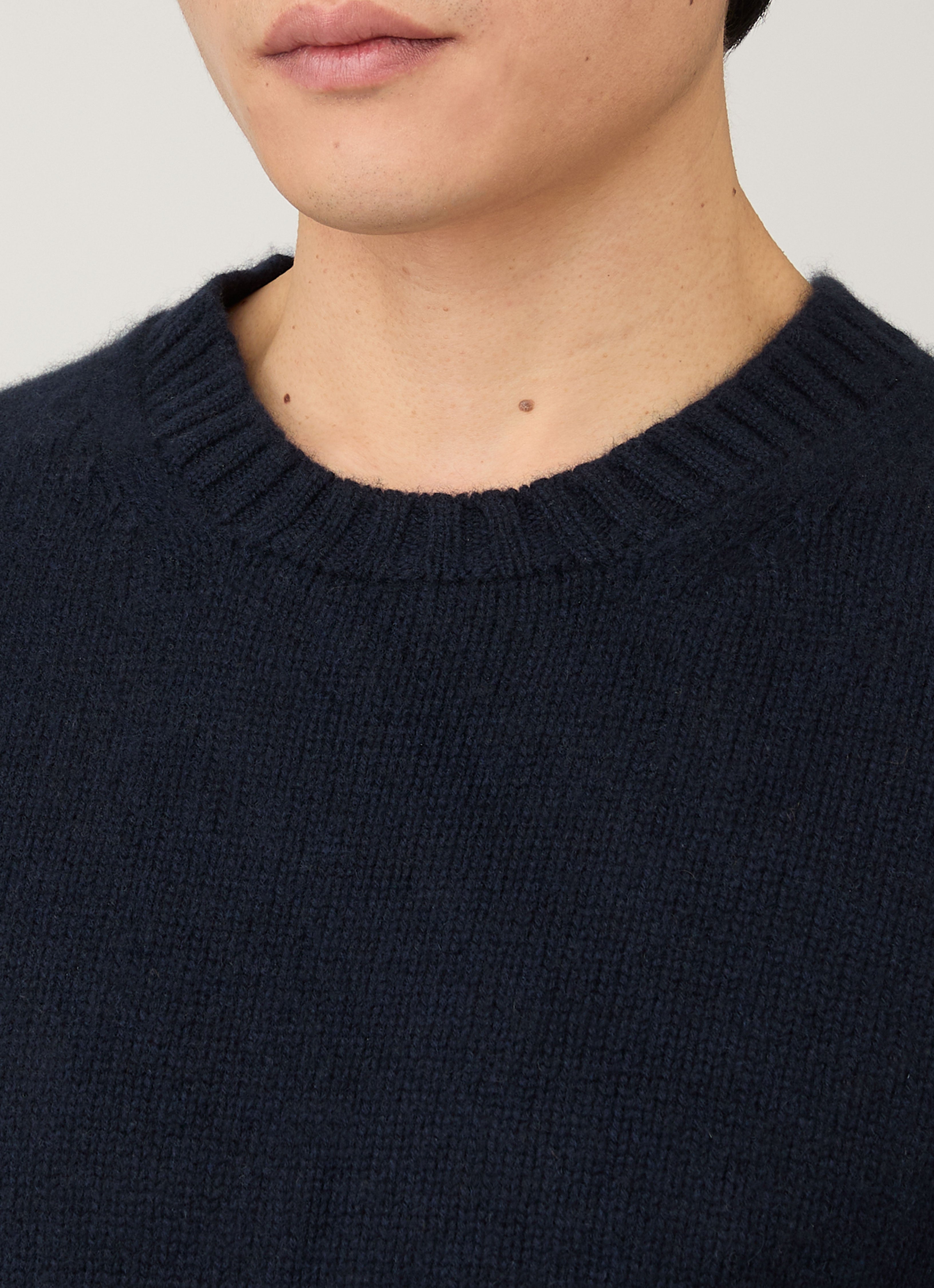 Men's Roxburgh Cashmere Jumper in Navy | Sunspel