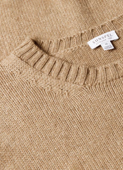 Men's Roxburgh Cashmere Jumper in Natural Brown