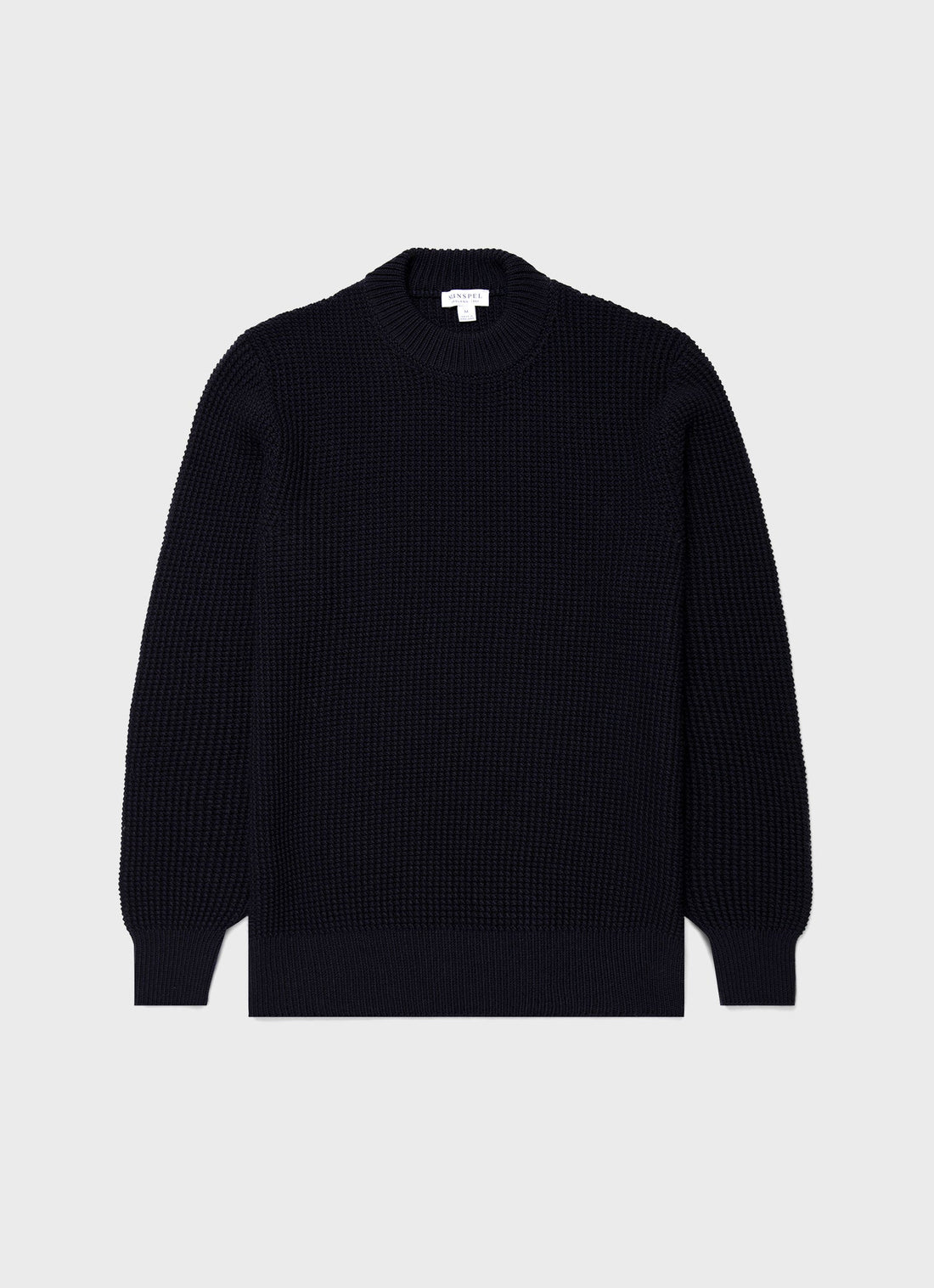 Men's Mariner Mock Neck Jumper in Light Navy