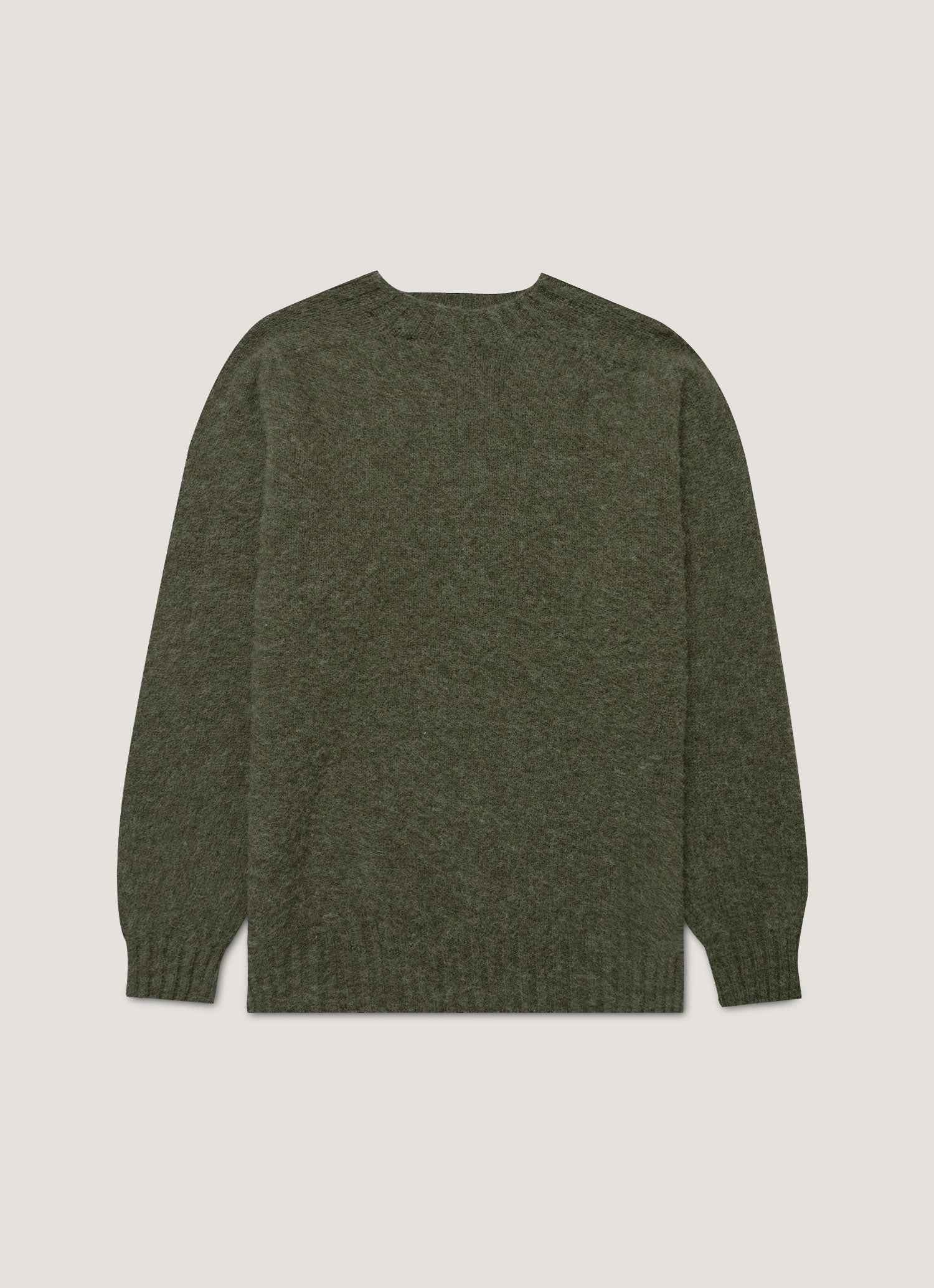 Men's Shetland Crew Neck Jumper in Sea Moss | Sunspel