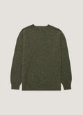 Men's Shetland Crew Neck Jumper in Sea Moss