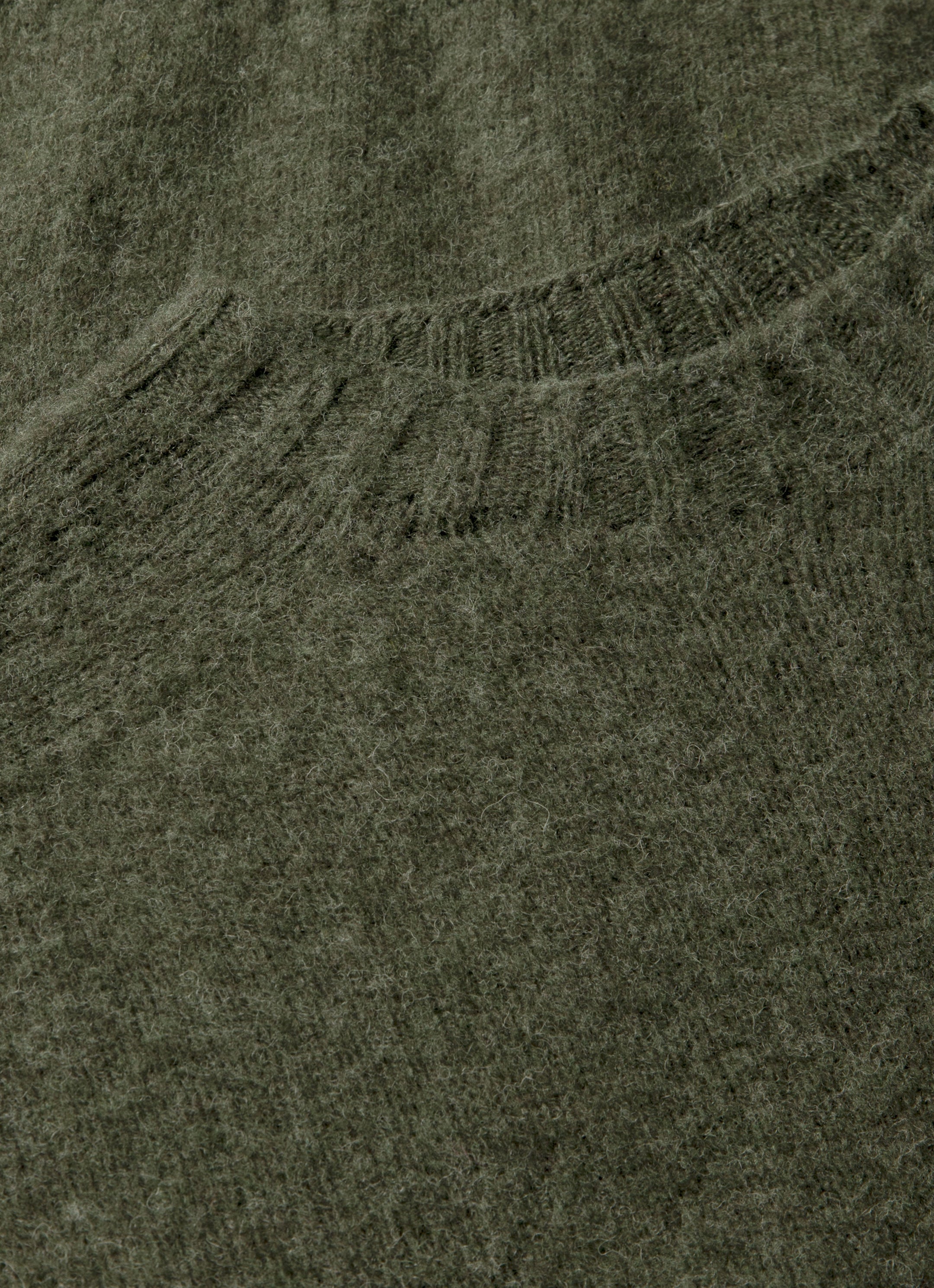 Men's Shetland Crew Neck Jumper in Sea Moss