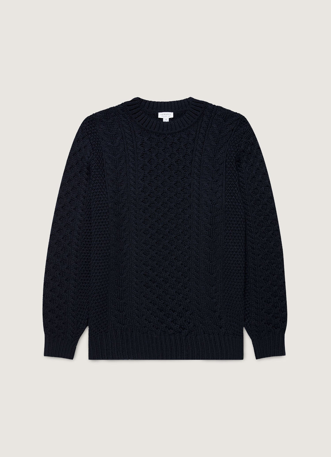 Men's Cable Knit Jumper in Navy