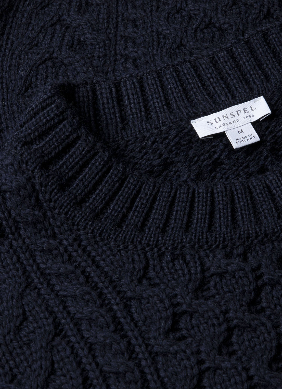 Men's Cable Knit Jumper in Navy