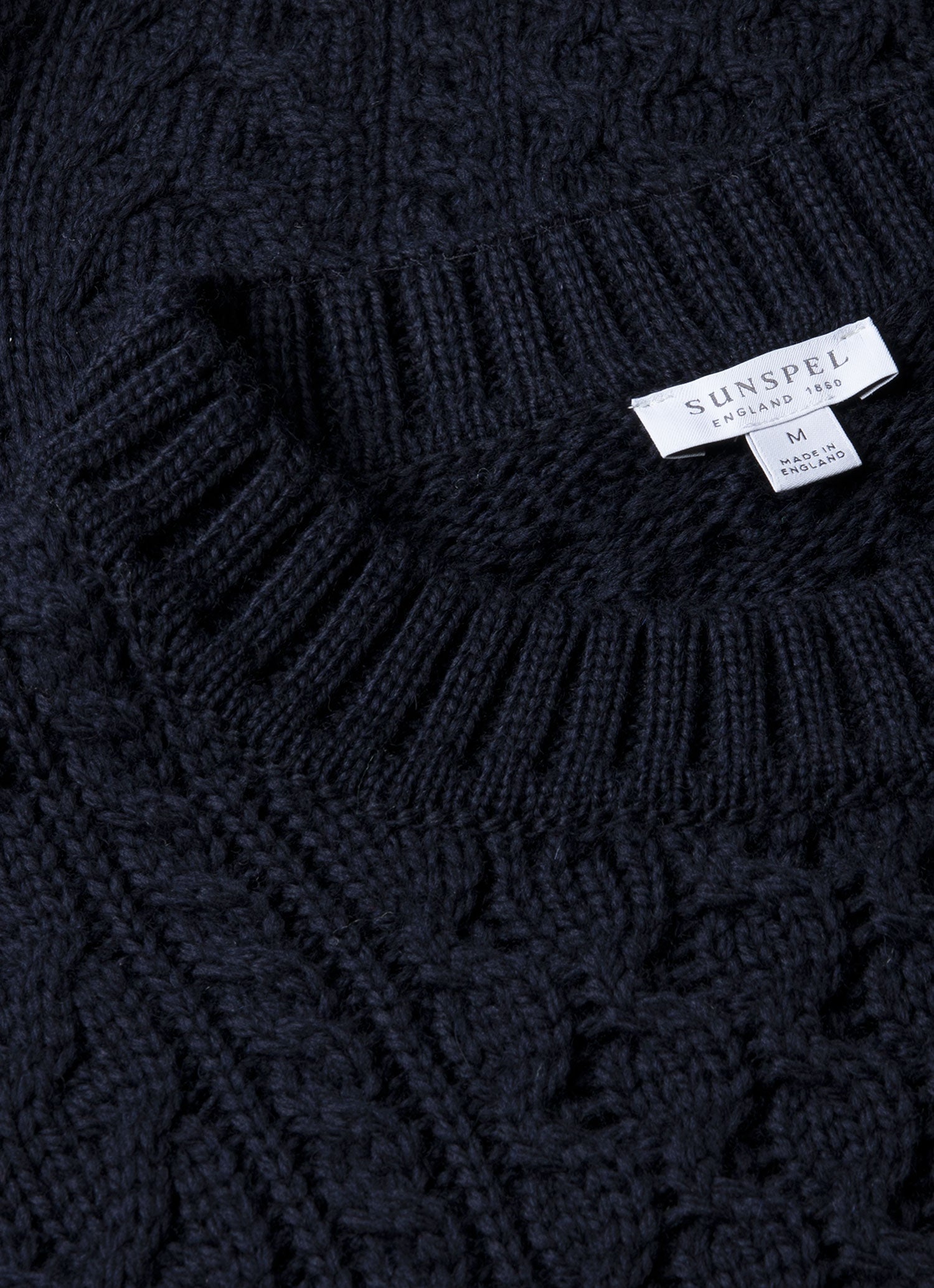 Men's Cable Knit Jumper in Navy