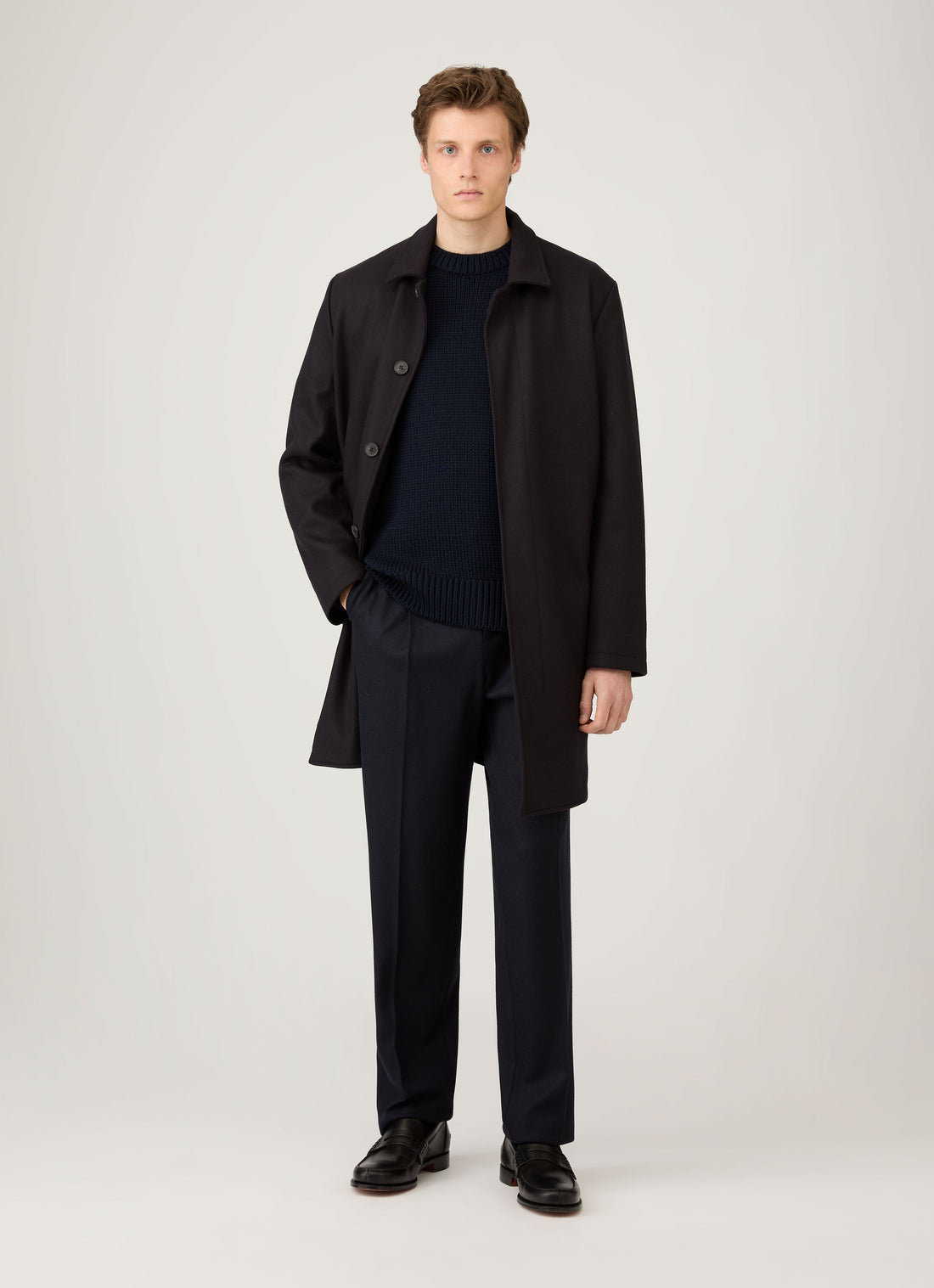 Men's Fisherman Jumper in Navy