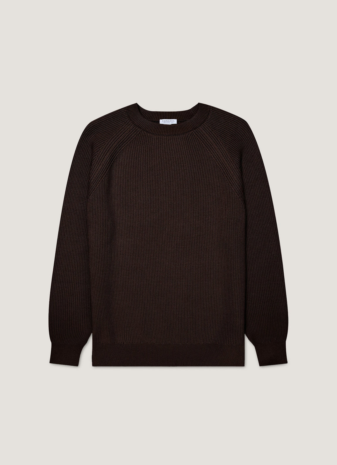 Men's Ribbed Jumper in Truffle