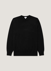 Men's Cashmere Crew Neck Jumper in Black