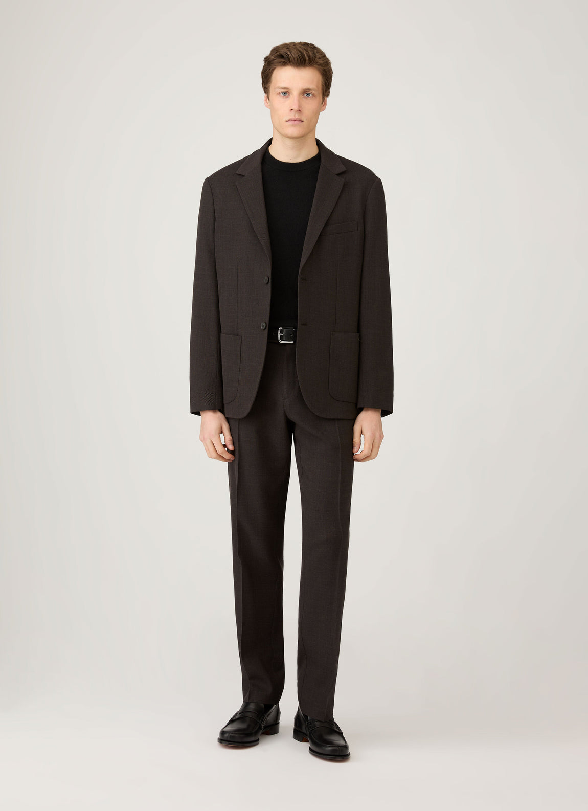 Men's Cashmere Crew Neck Jumper in Black