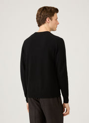 Men's Cashmere Crew Neck Jumper in Black