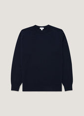 Men's Cashmere Crew Neck Jumper in Navy