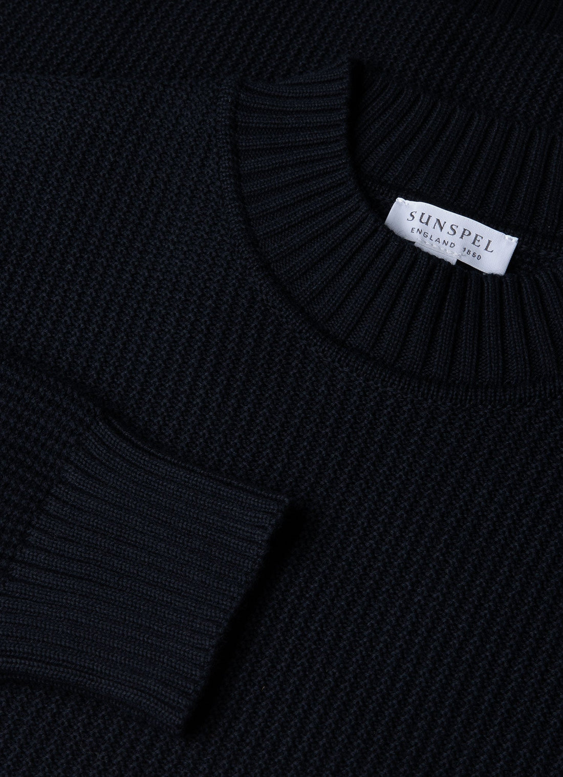 Men's Cotton Crew Neck Jumper in Navy