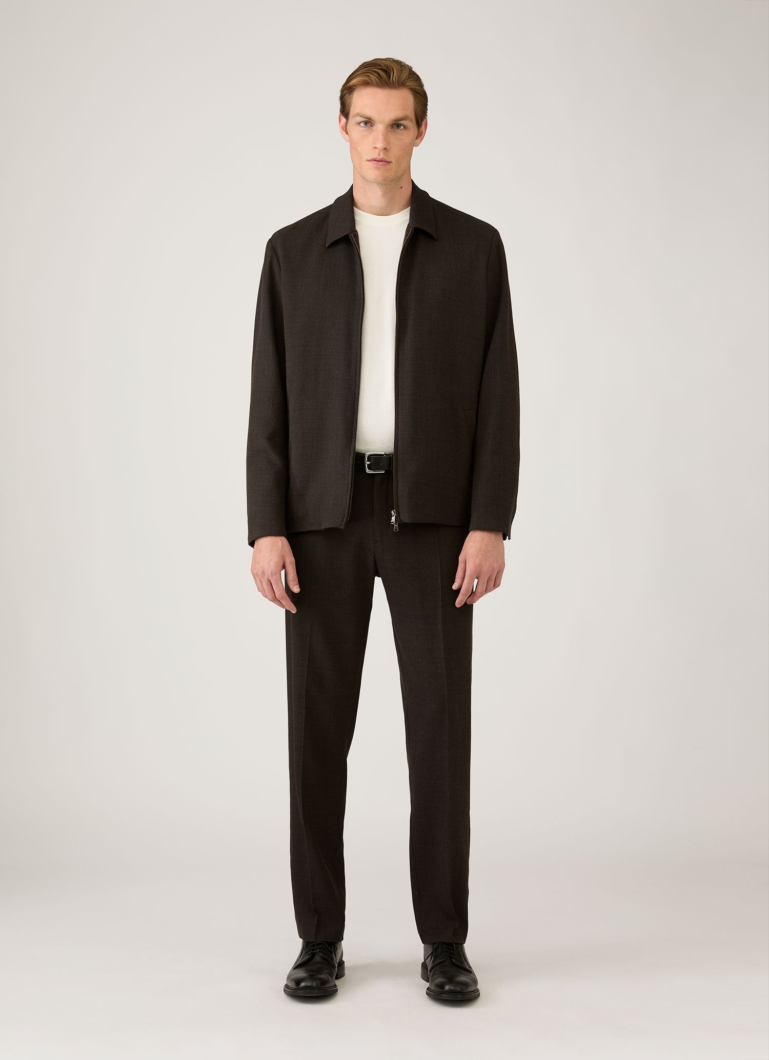 Men's Lightweight Cotton Jumper in Ecru