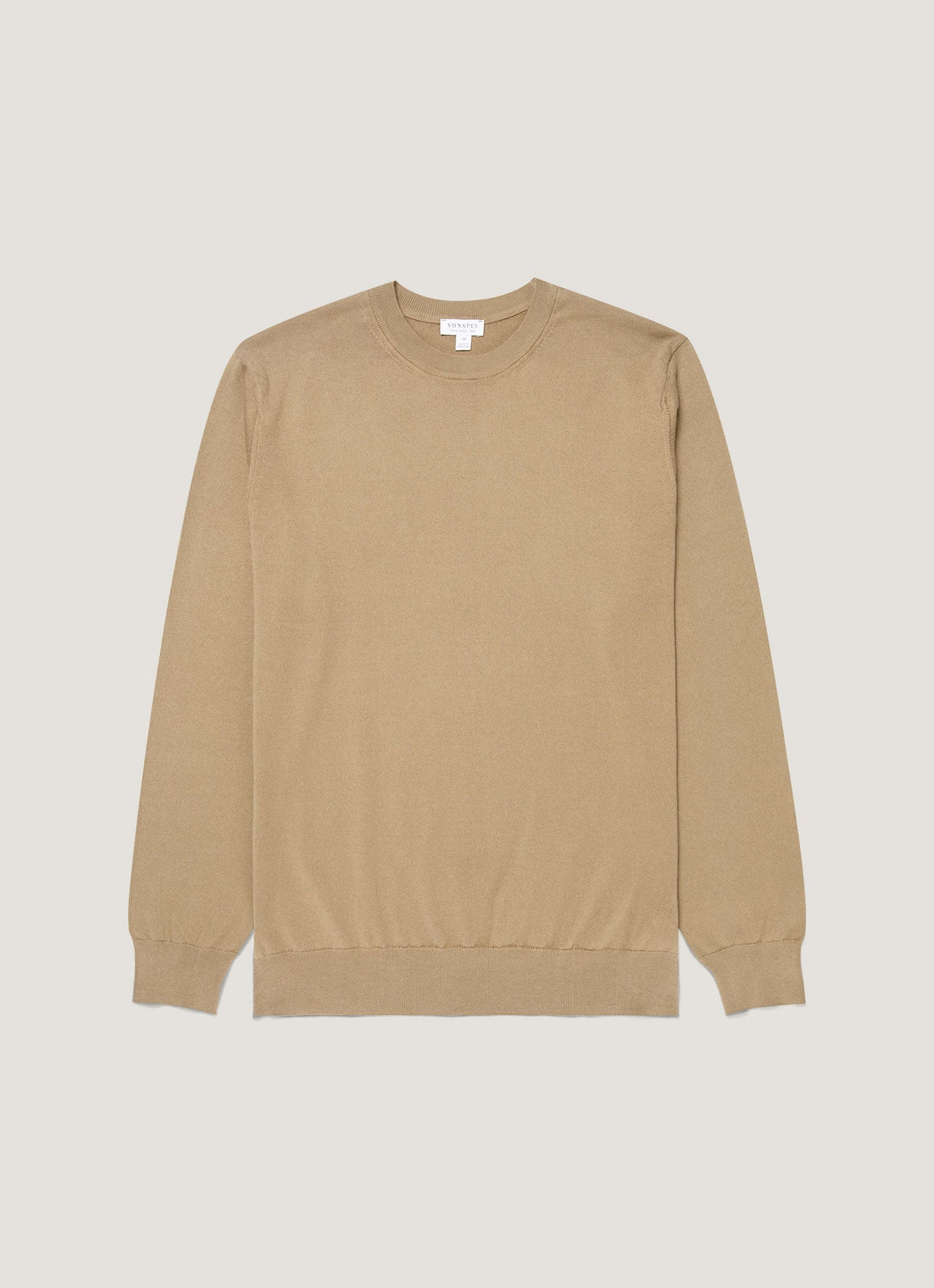 Men's Lightweight Cotton Jumper in Dark Stone