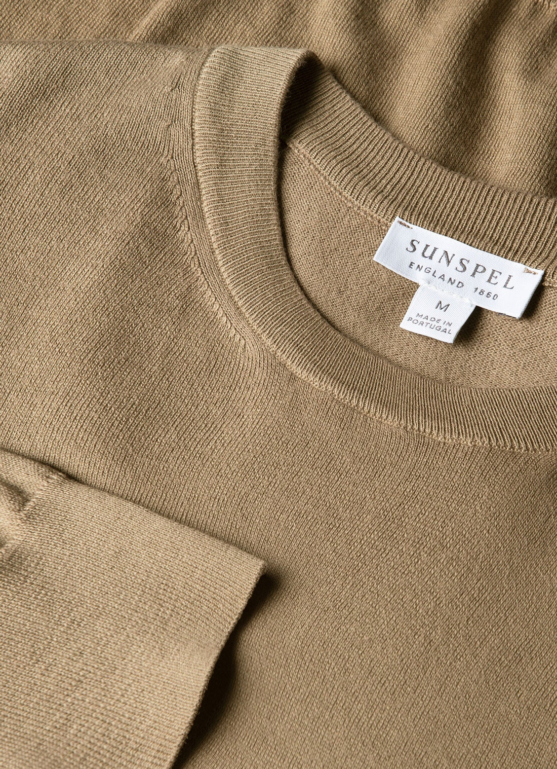 Men's Lightweight Cotton Jumper in Dark Stone