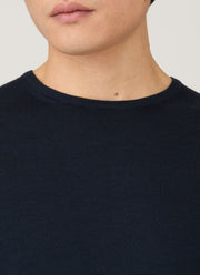 Men's Extra-Fine Merino Jumper in Navy
