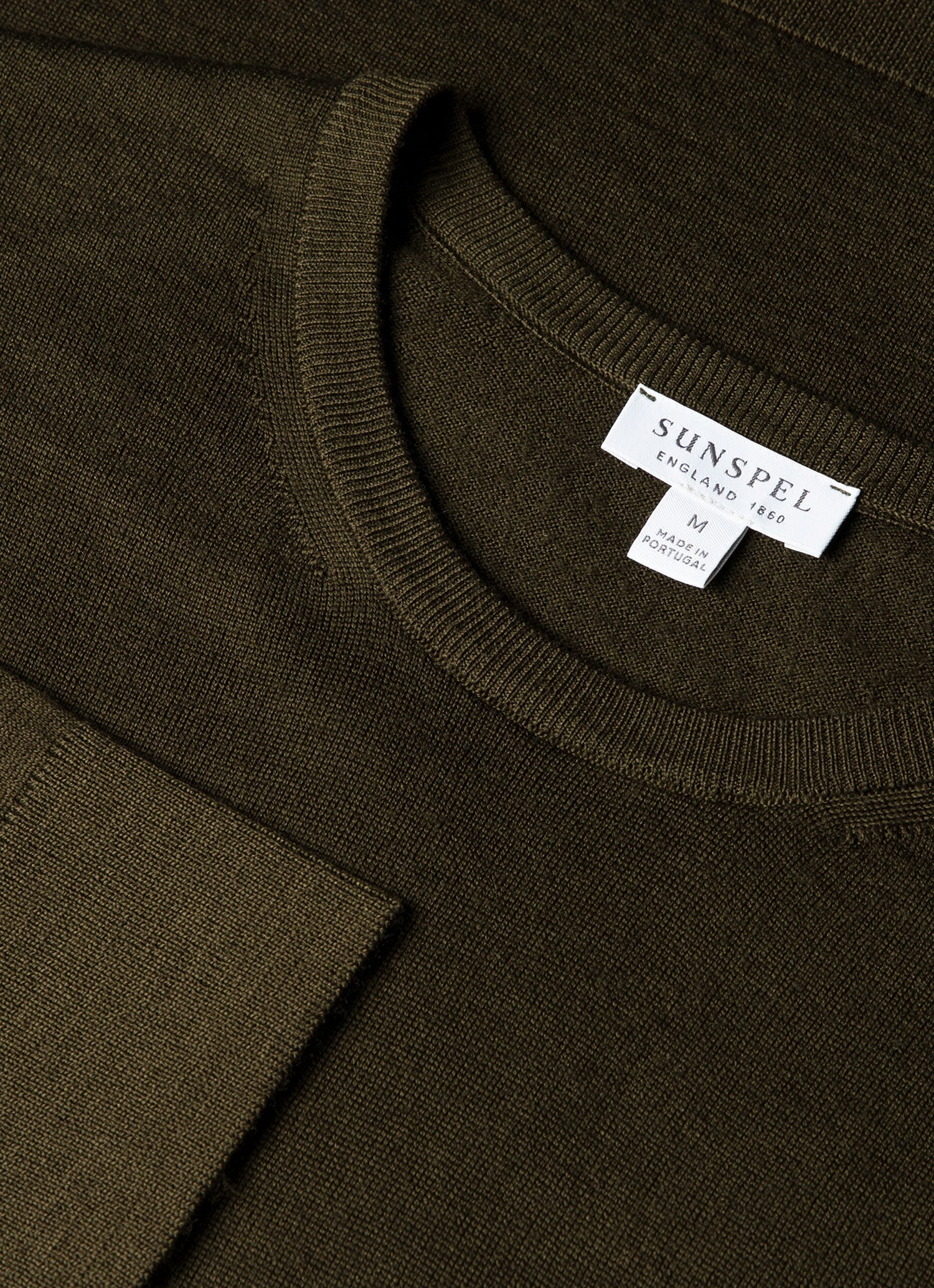 Men's Extra-Fine Merino Jumper in Loden Green