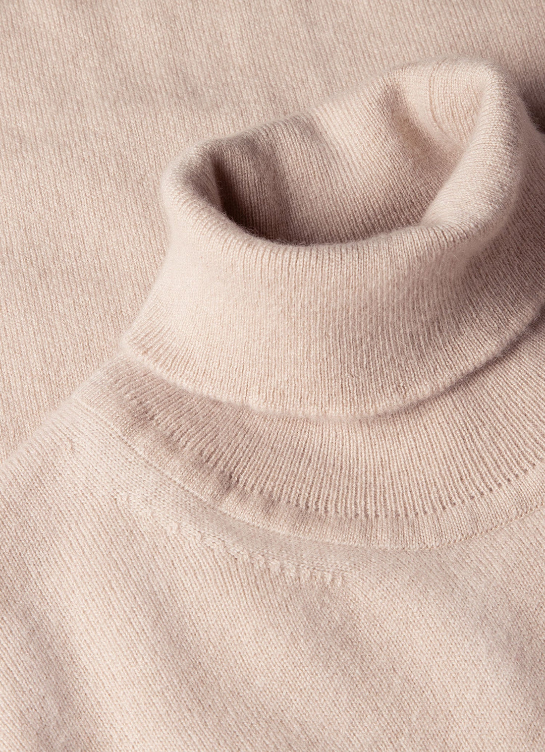 Men's Cashmere Roll Neck Jumper in Swansdown