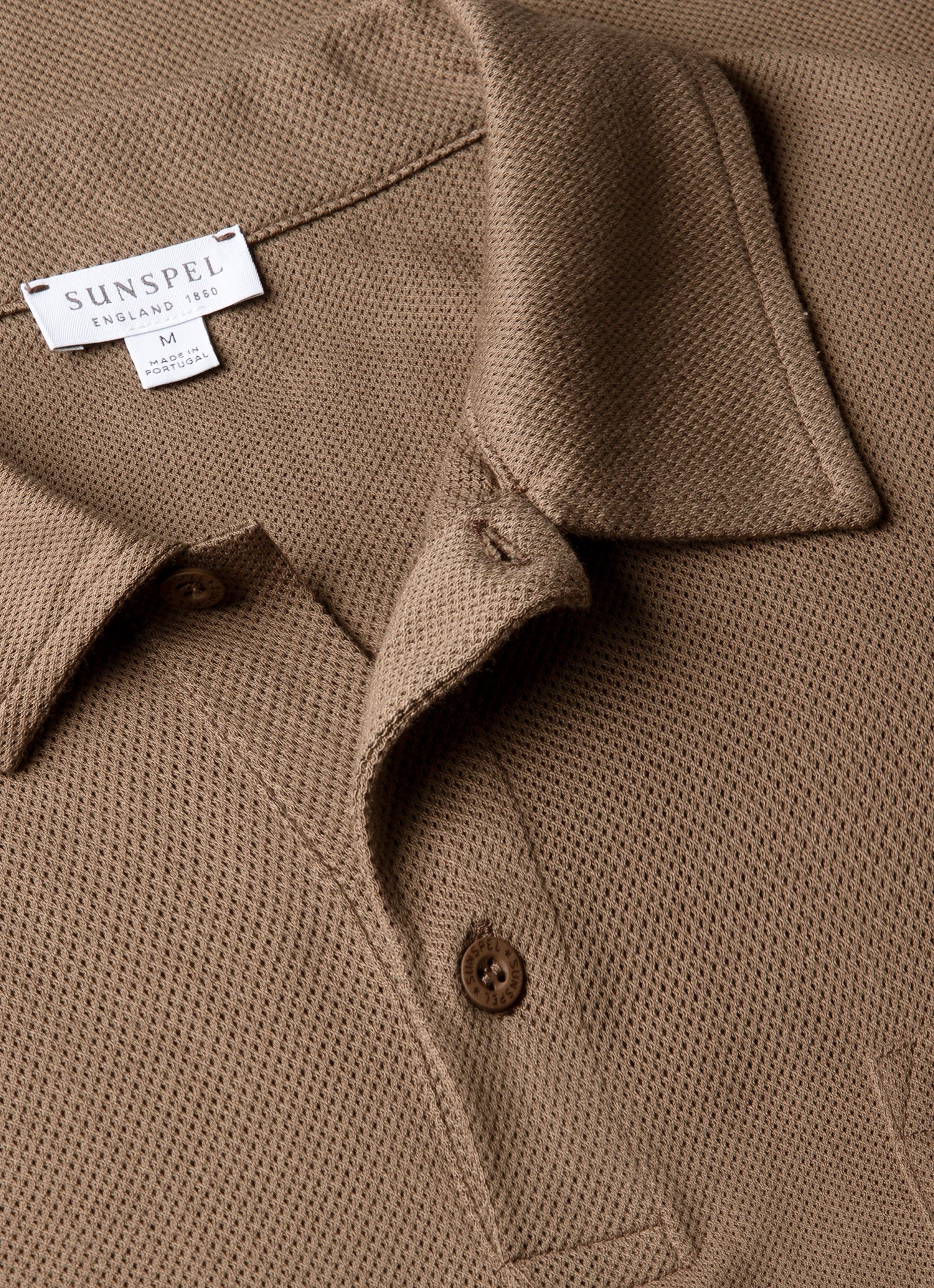 Men's Riviera Polo Shirt in Dark Cedar | Sunspel