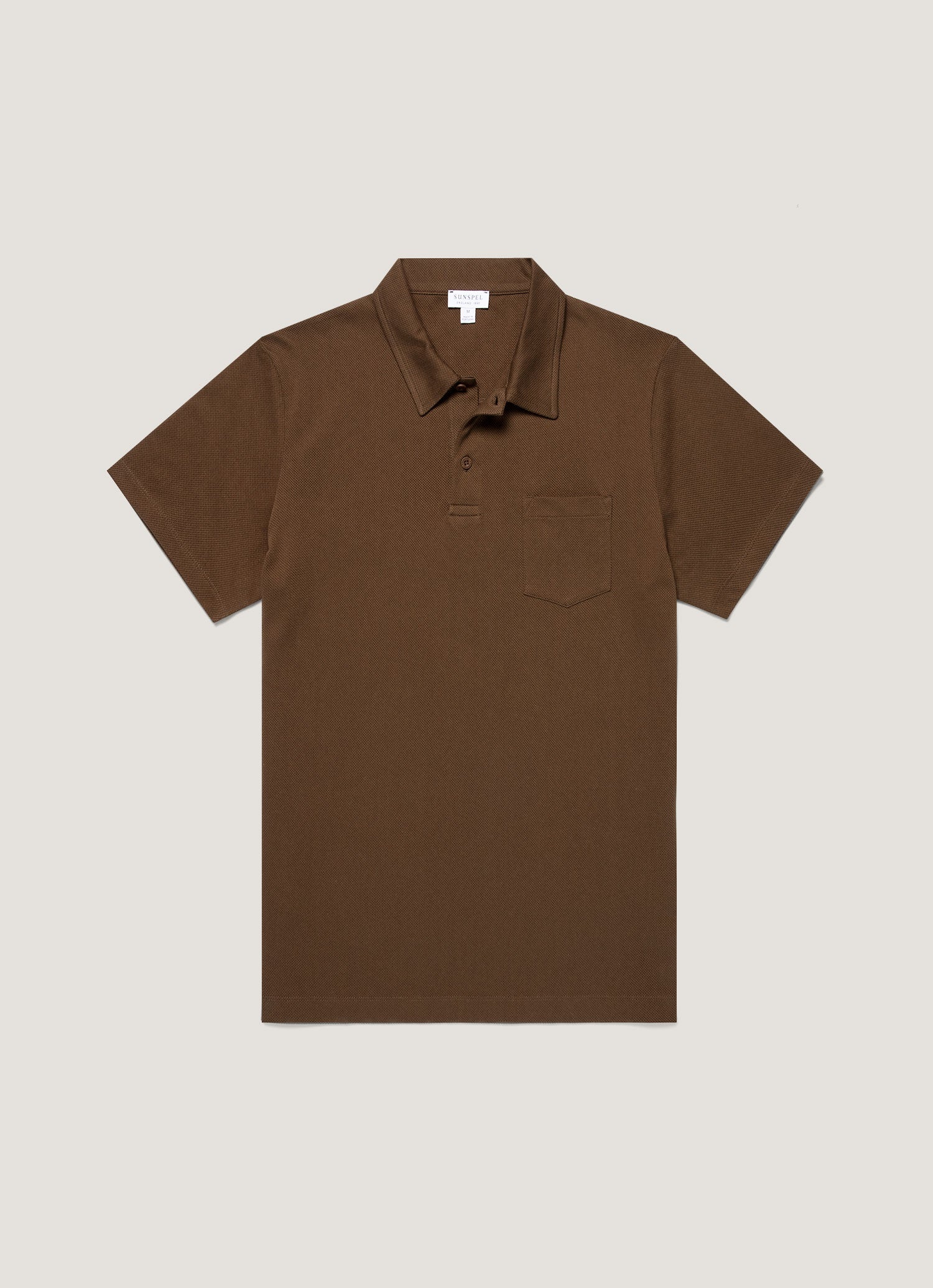 Men's Riviera Polo Shirt in Charcoal | Sunspel