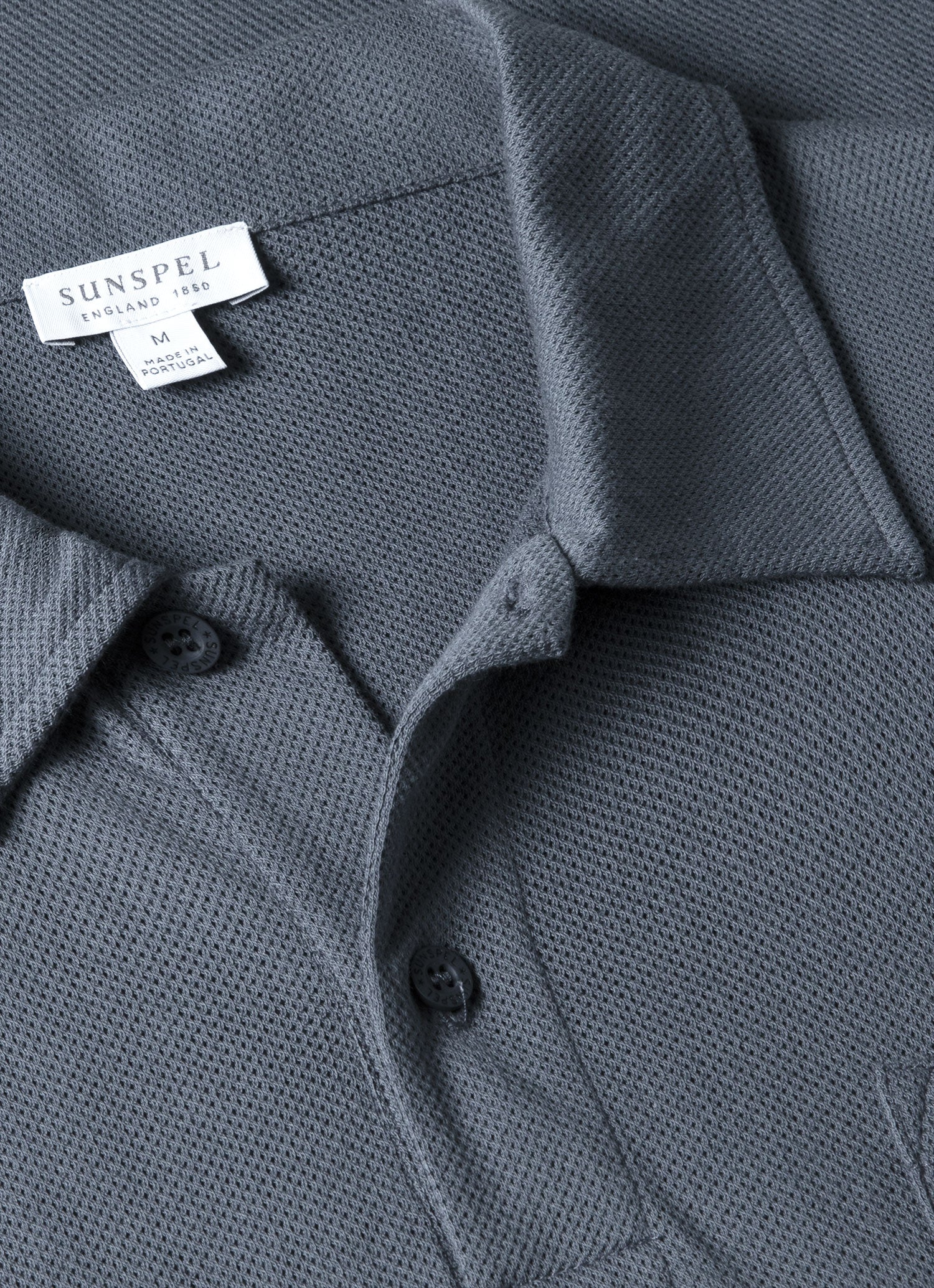 Men's Riviera Polo Shirt in Slate Blue | Sunspel