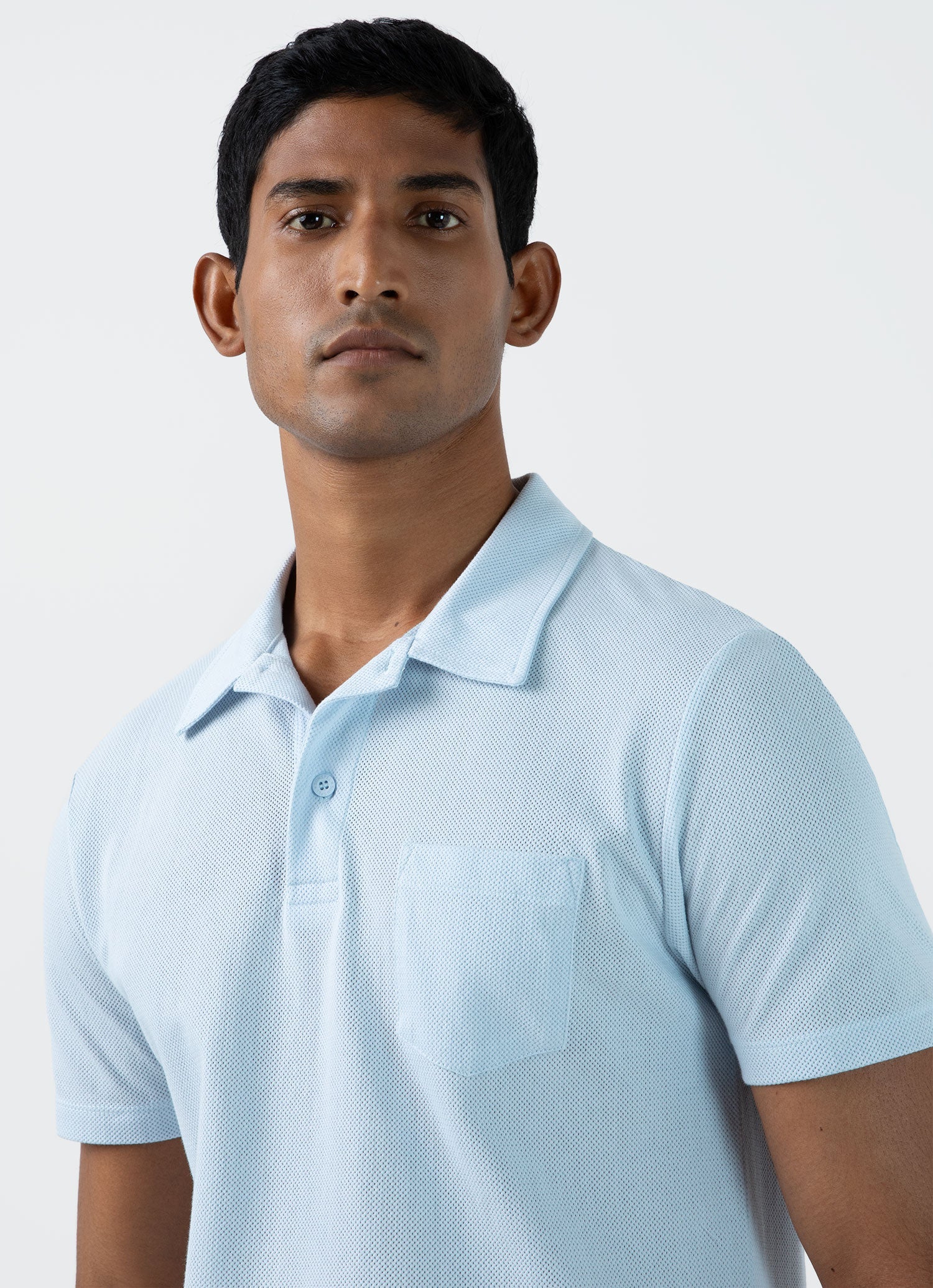 Men's Riviera Polo Shirt in Light Blue