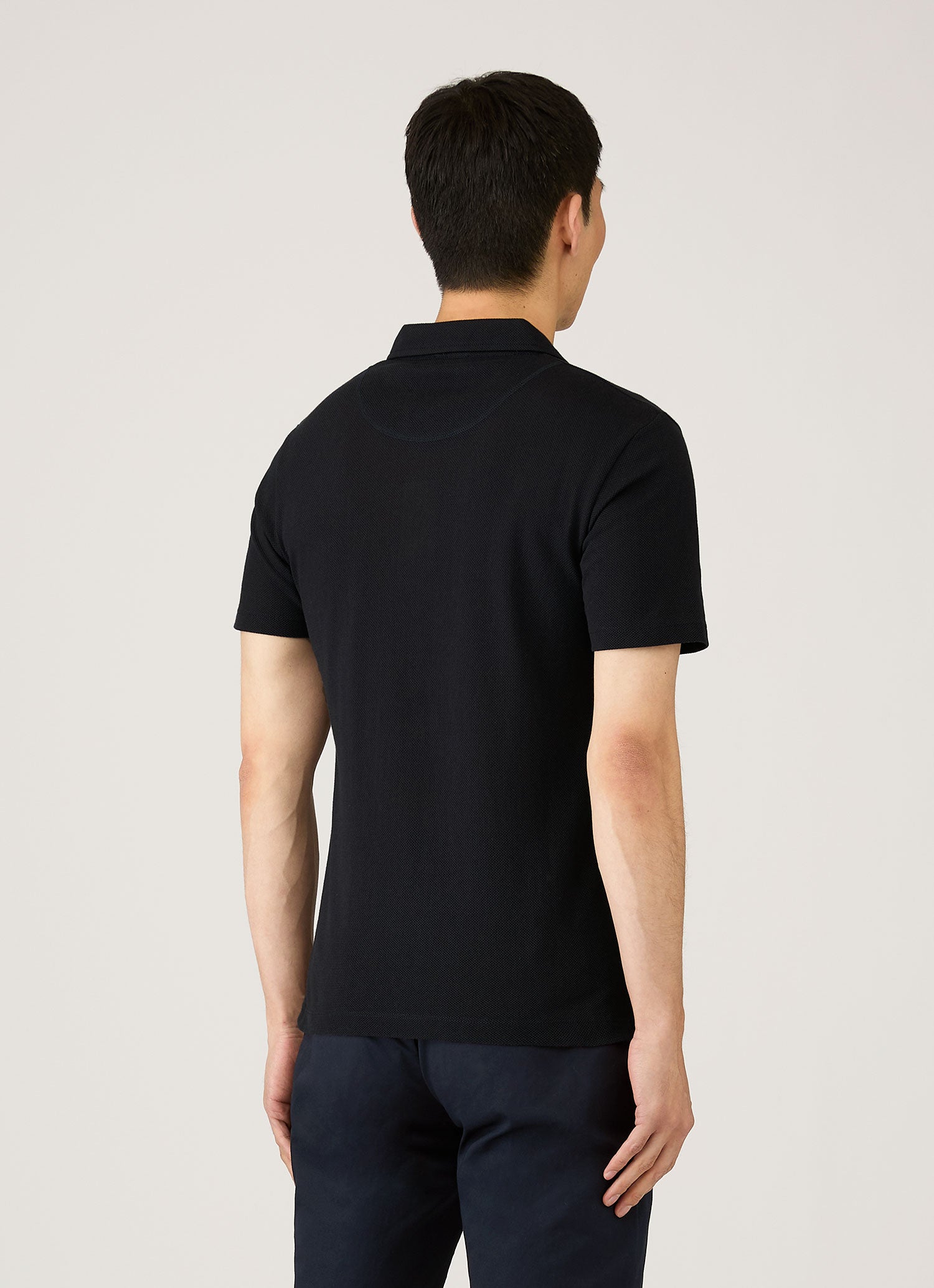 Men's Riviera Polo Shirt in Midnight Navy | Sunspel