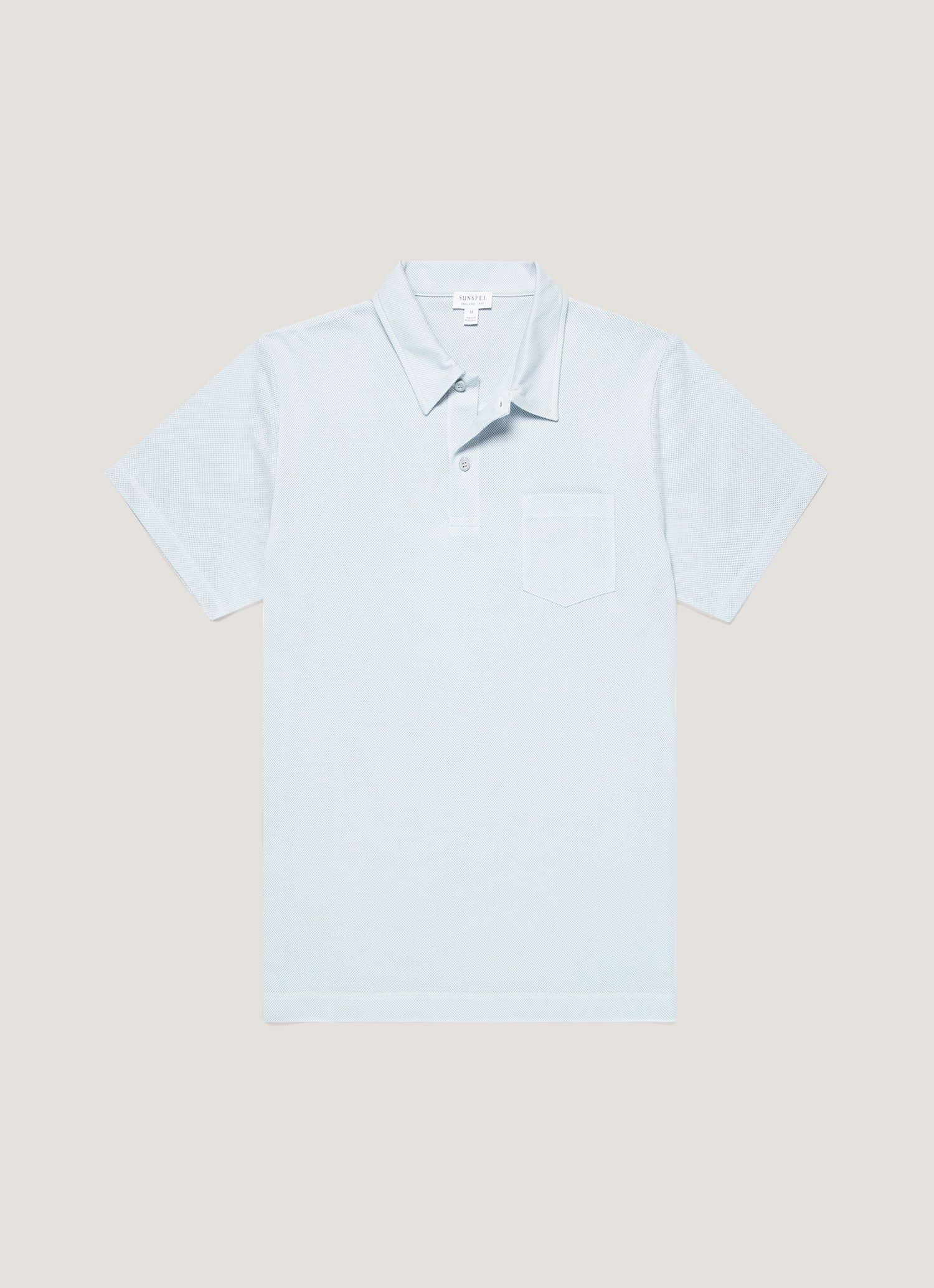 Men's Riviera Polo Shirt in Pastel Blue
